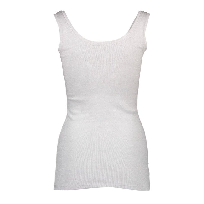 Silvian Heach White Cotton Women's Tank Top Silvian Heach