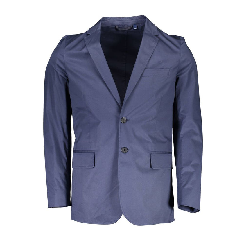Gant Blue Cotton Men Jacket Gant
