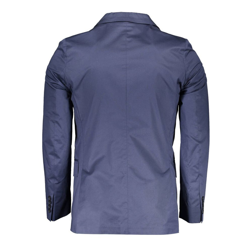 Gant Blue Cotton Men Jacket Gant