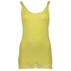 Silvian Heach Yellow Cotton Womens Tank with Lace Detail Silvian Heach