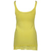 Silvian Heach Yellow Cotton Womens Tank with Lace Detail Silvian Heach