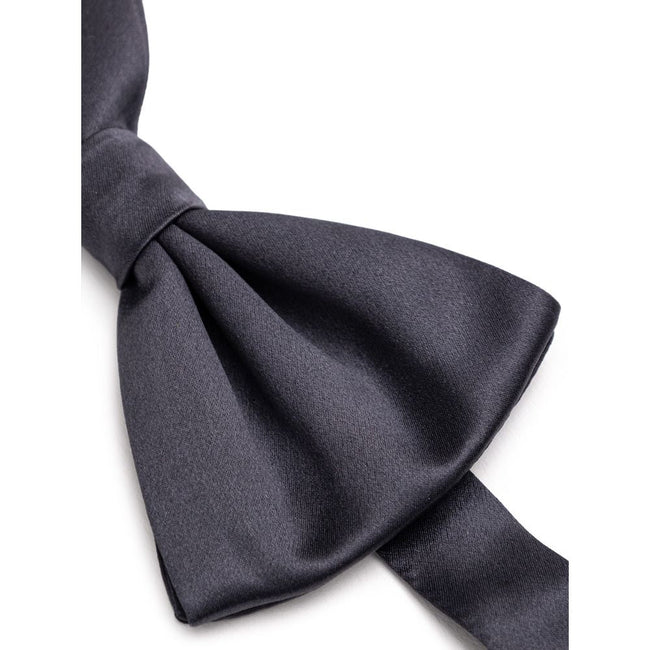 Dolce & Gabbana Gray Silk Bowty Dolce & Gabbana