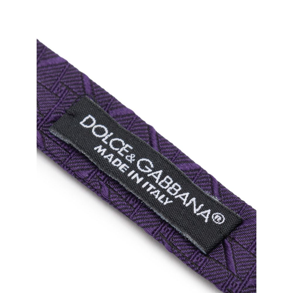 Dolce & Gabbana Purple Silk Bowty Dolce & Gabbana