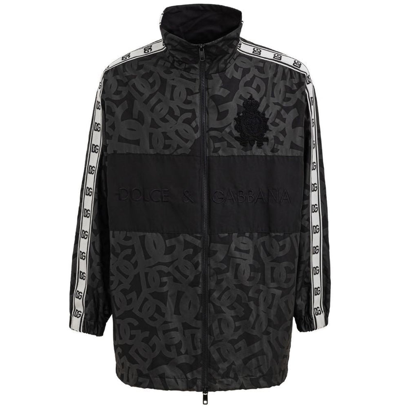 Dolce & Gabbana Black Polyester Shell Jacket Dolce & Gabbana