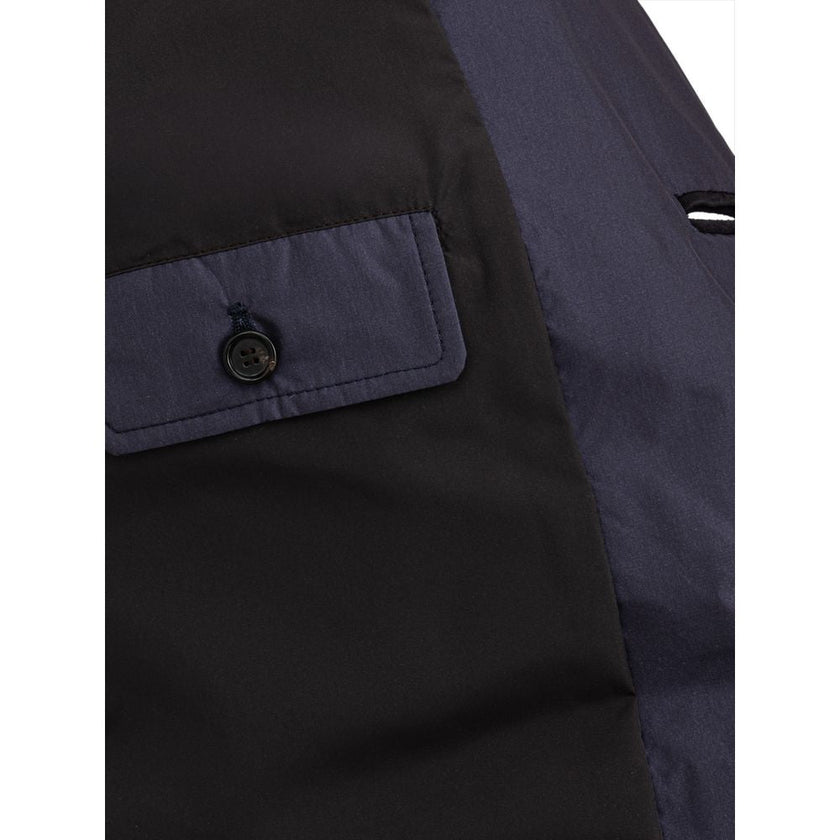 Dolce & Gabbana Blue Polyester Coat Dolce & Gabbana