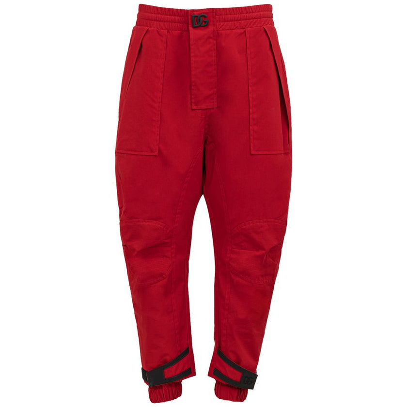 Dolce & Gabbana Red Polyamide Athletic Pants Dolce & Gabbana