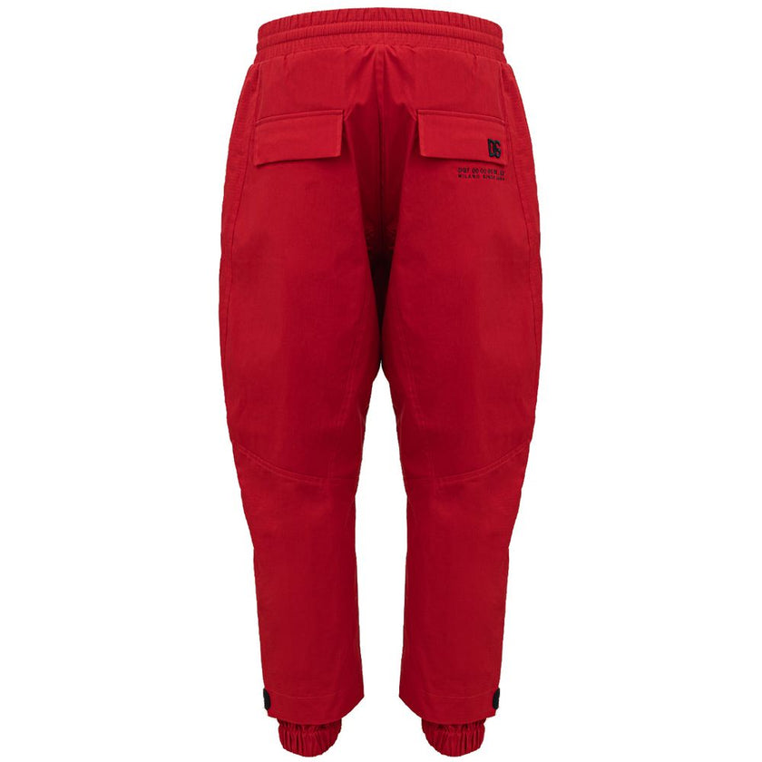 Dolce & Gabbana Red Polyamide Athletic Pants Dolce & Gabbana