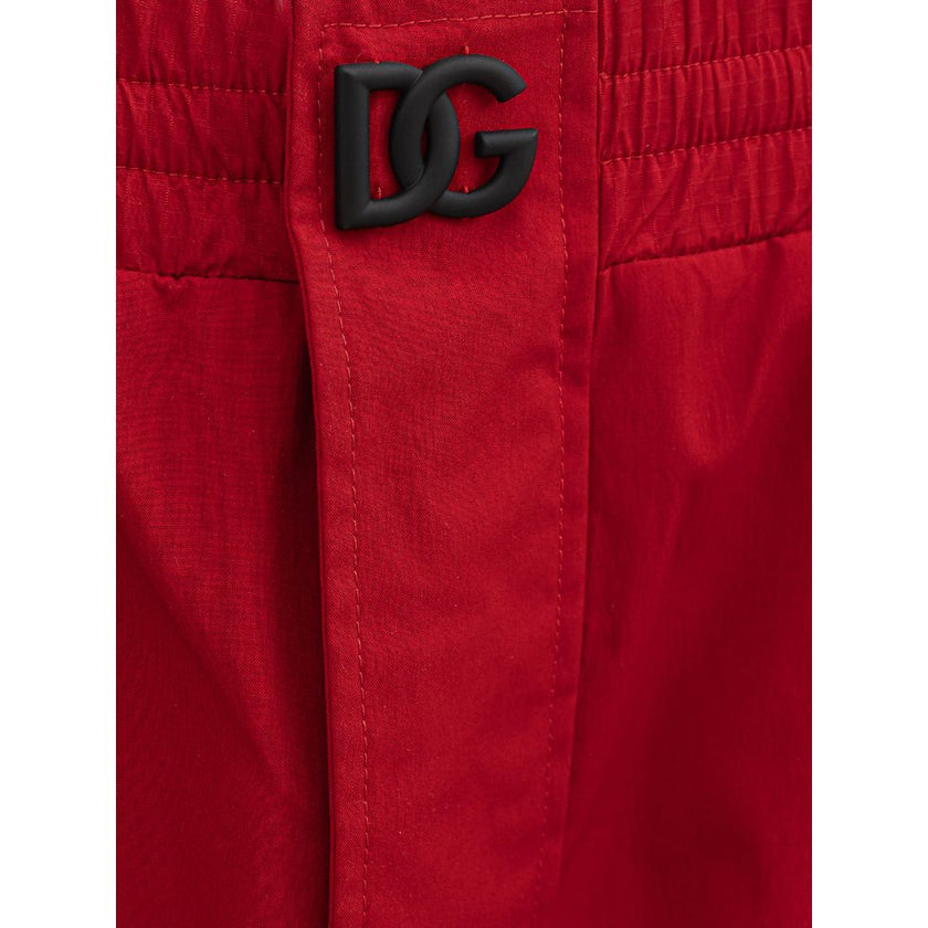 Dolce & Gabbana Red Polyamide Athletic Pants Dolce & Gabbana