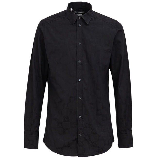 Dolce & Gabbana Black Cotton Shirt Dolce & Gabbana