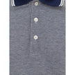 Canali Blue Cotton Polo Shirt Canali