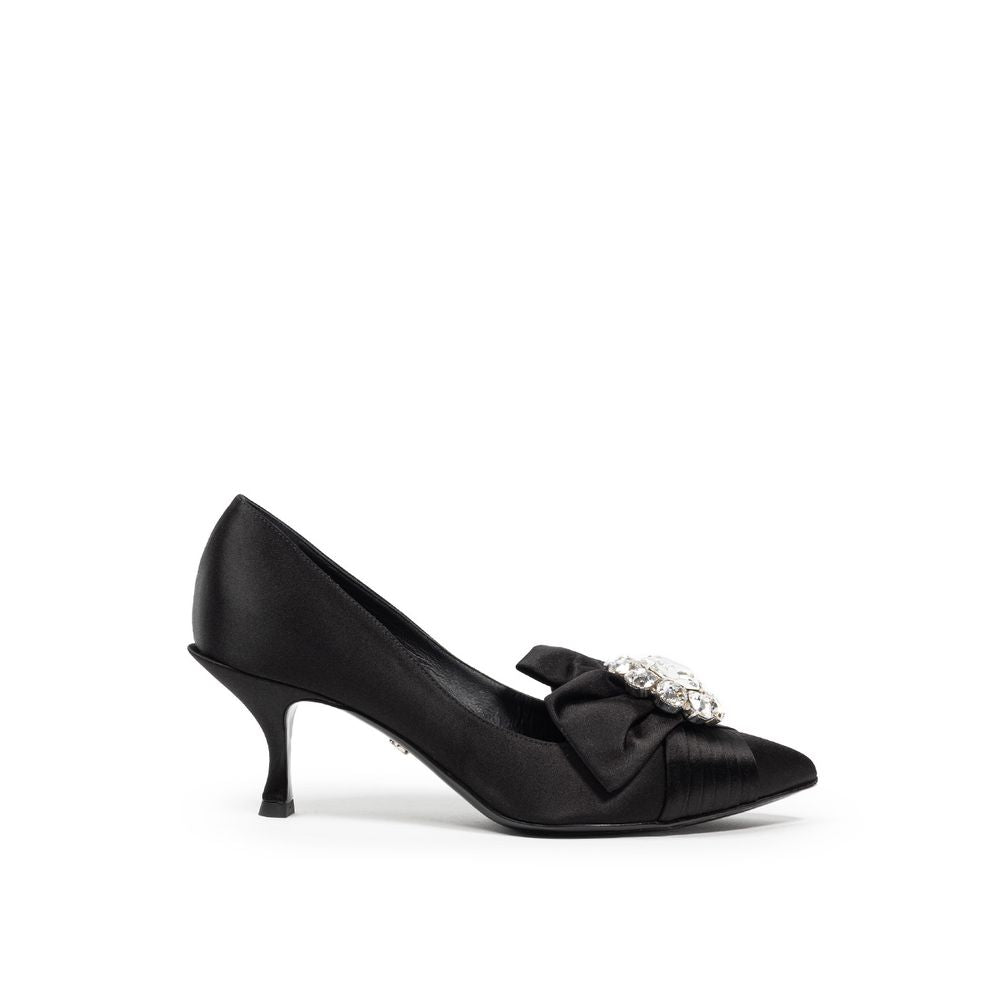 Dolce & Gabbana Black Viscose Pump Dolce & Gabbana