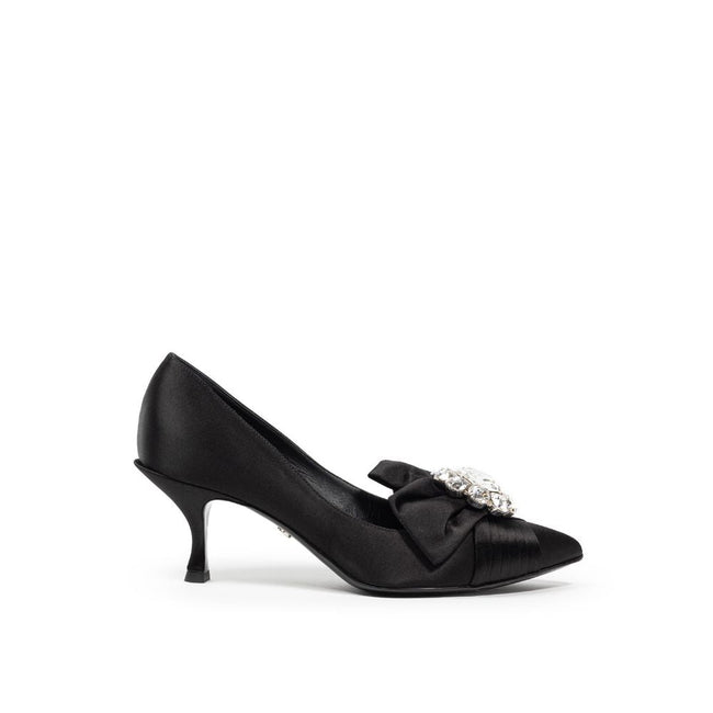 Dolce & Gabbana Black Viscose Pump Dolce & Gabbana