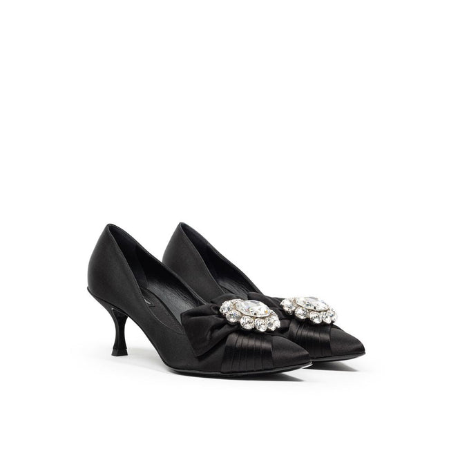 Dolce & Gabbana Black Viscose Pump Dolce & Gabbana