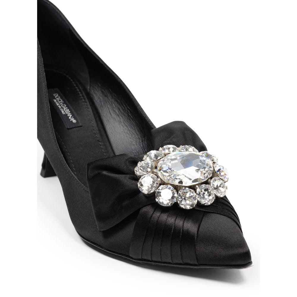 Dolce & Gabbana Black Viscose Pump Dolce & Gabbana