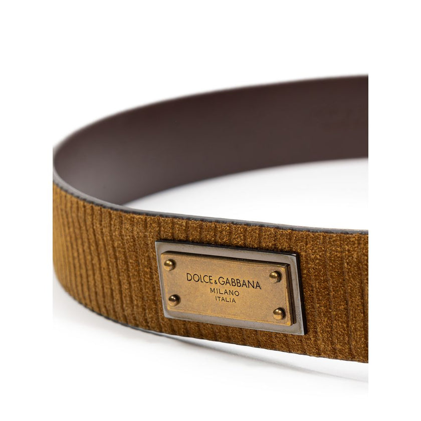 Dolce & Gabbana Brown Leather Regular Belt Dolce & Gabbana
