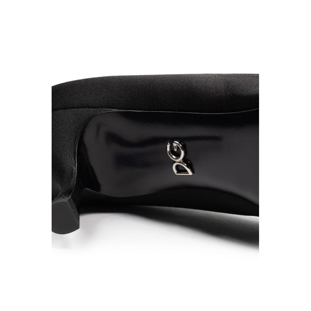 Dolce & Gabbana Black Viscose Pump Dolce & Gabbana