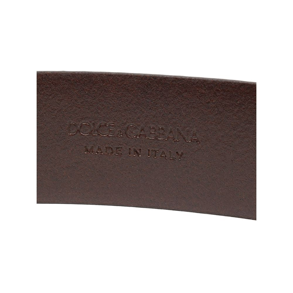 Dolce & Gabbana Brown Leather Belt Dolce & Gabbana