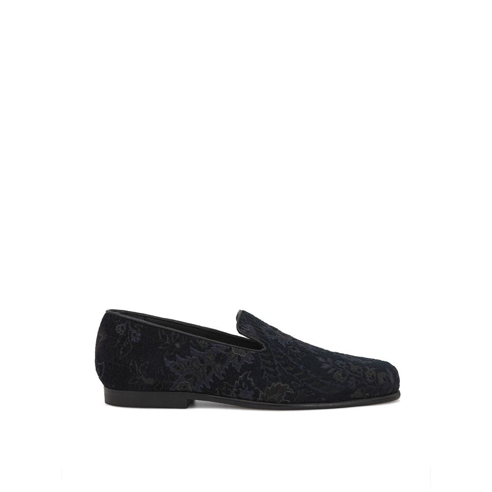 Etro Blue Leather Slip-On Loafer Etro
