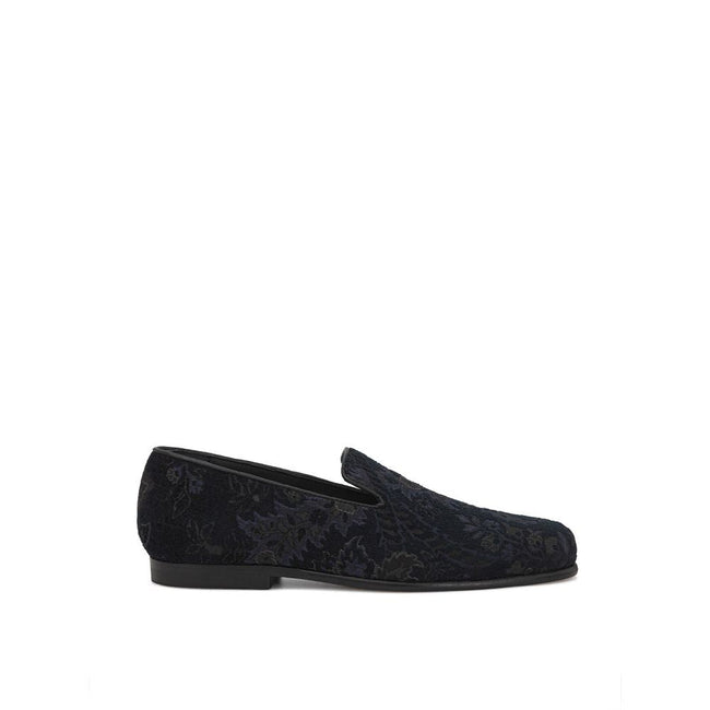 Etro Blue Leather Slip-On Loafer Etro