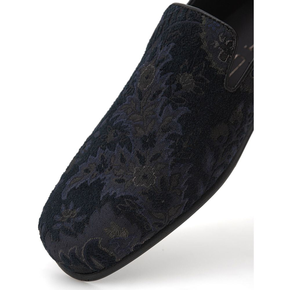 Etro Blue Leather Slip-On Loafer Etro