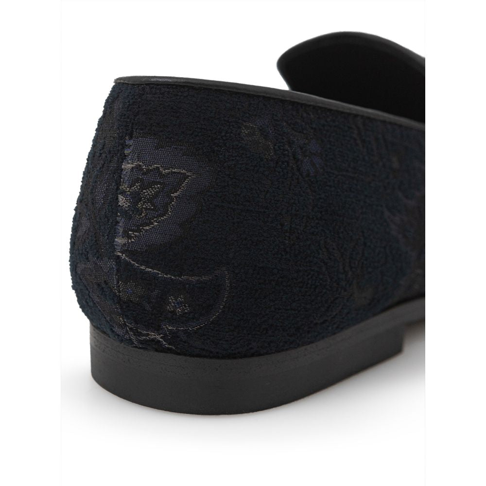 Etro Blue Leather Slip-On Loafer Etro