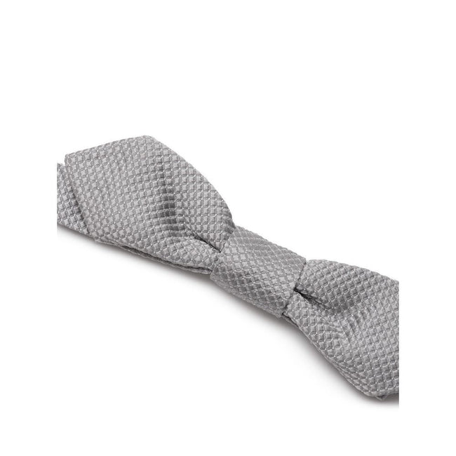 Dolce & Gabbana Gray Silk Bowty Dolce & Gabbana