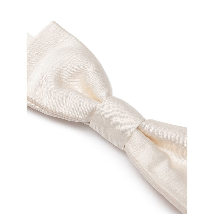 Dolce & Gabbana White Silk Bowtie Dolce & Gabbana
