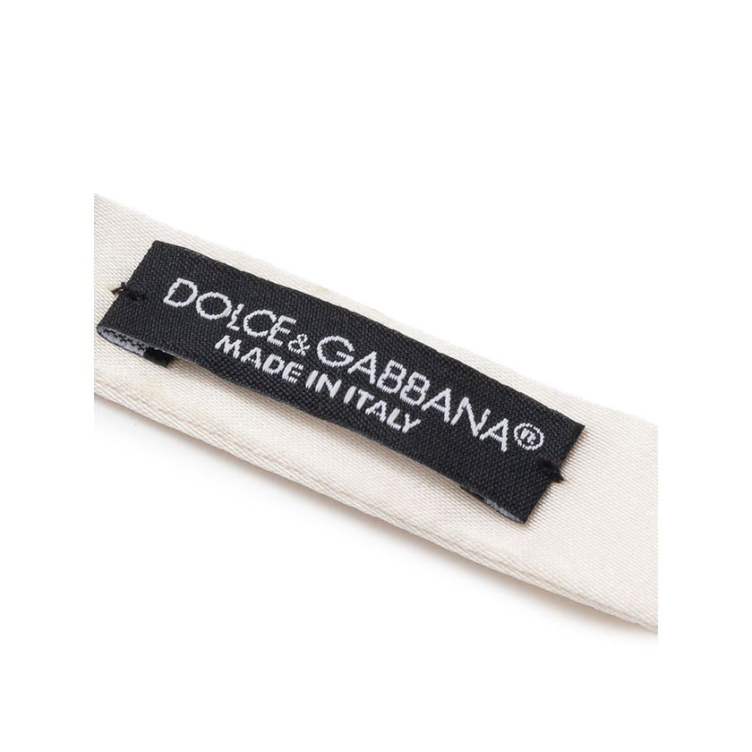 Dolce & Gabbana White Silk Bowtie Dolce & Gabbana
