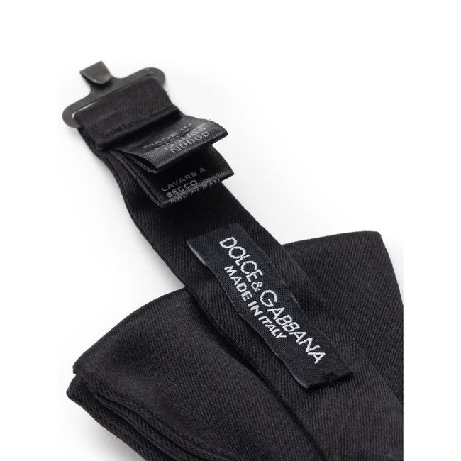 Dolce & Gabbana Black Silk Bowty Dolce & Gabbana