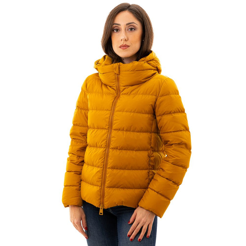 Herno Yellow Polyamide Coat Herno