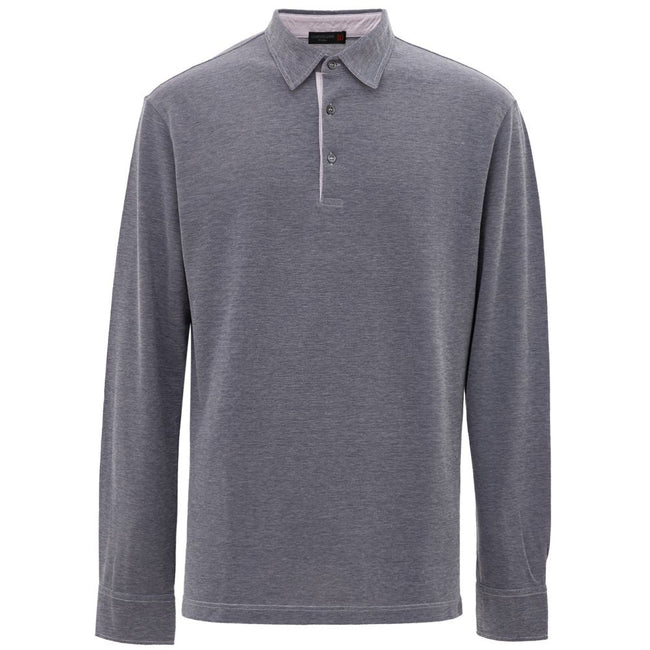 Corneliani Blue Cotton Polo Shirt Corneliani