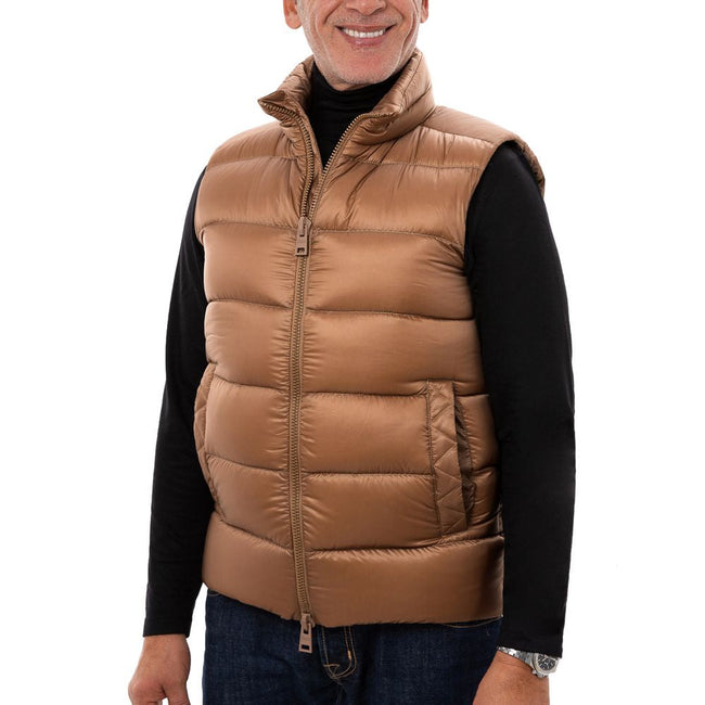 Herno Brown Polyamide Sleveless Jacket Herno