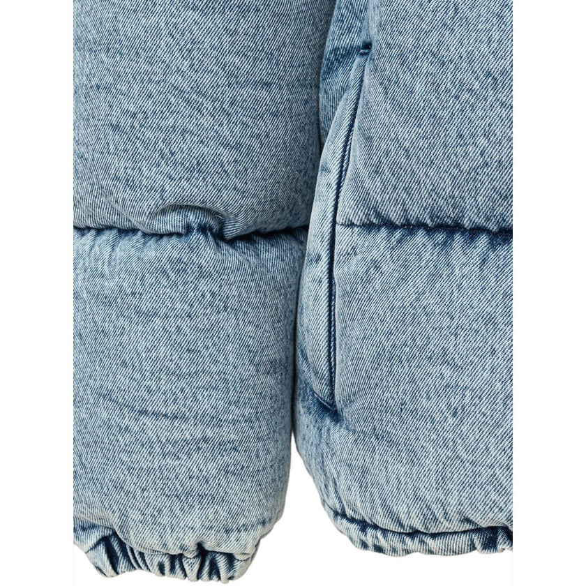 Miu Miu Blue Polyester Coat Miu Miu