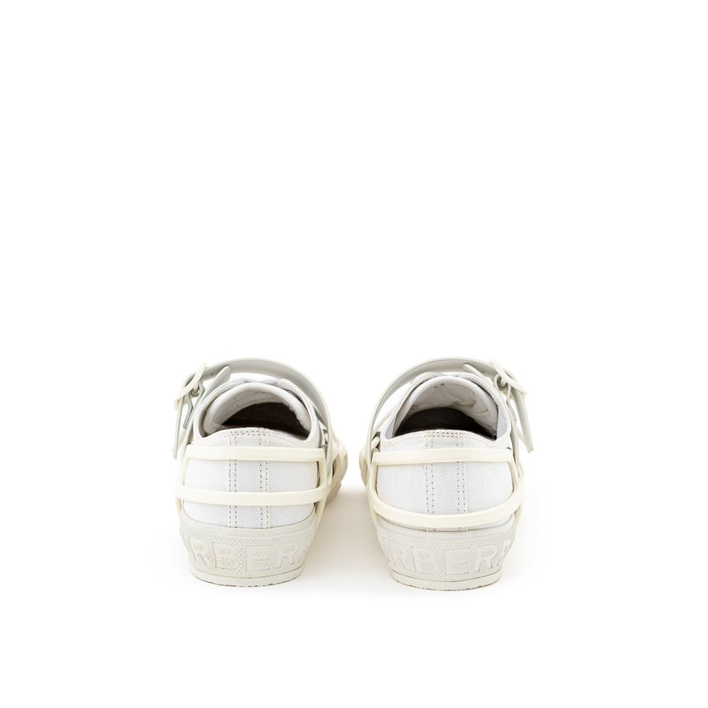 Burberry White Cotton Sneaker Burberry