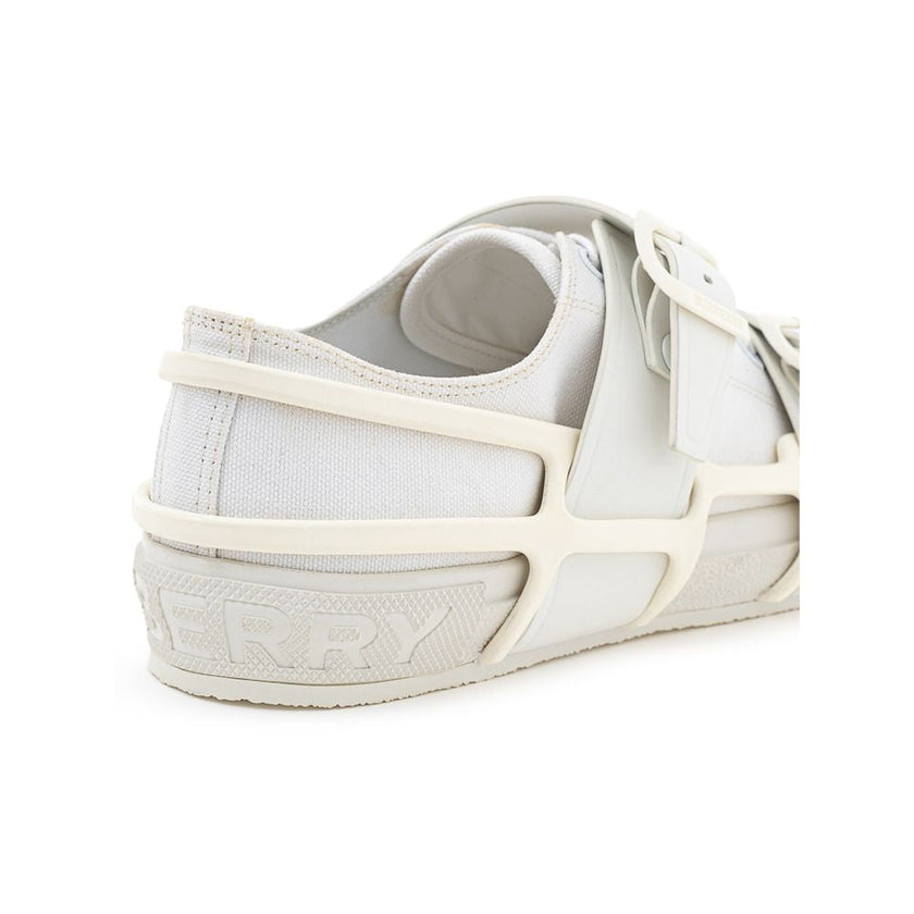 Burberry White Cotton Athletic Sneakers Burberry