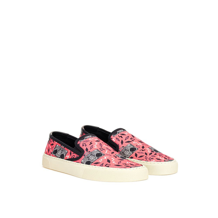 Saint Laurent Pink Cotton Platform Sneakers Saint Laurent