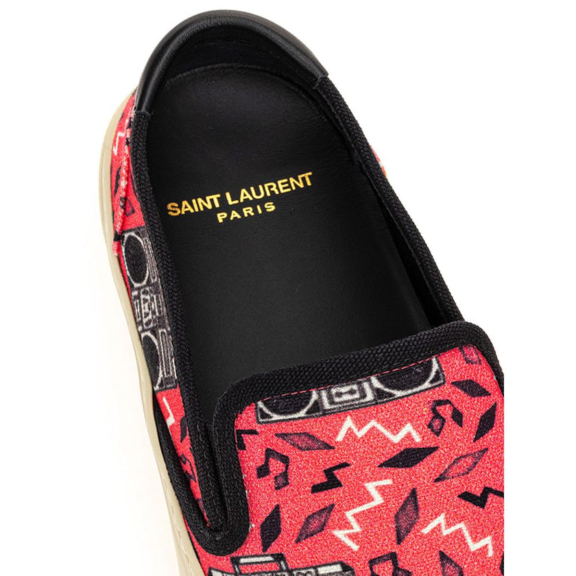 Saint Laurent Pink Cotton Platform Sneakers Saint Laurent