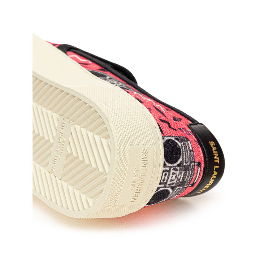 Saint Laurent Pink Cotton Platform Sneakers Saint Laurent