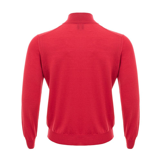 Gran Sasso Elegant Crimson Wool T-Shirt for Men Gran Sasso