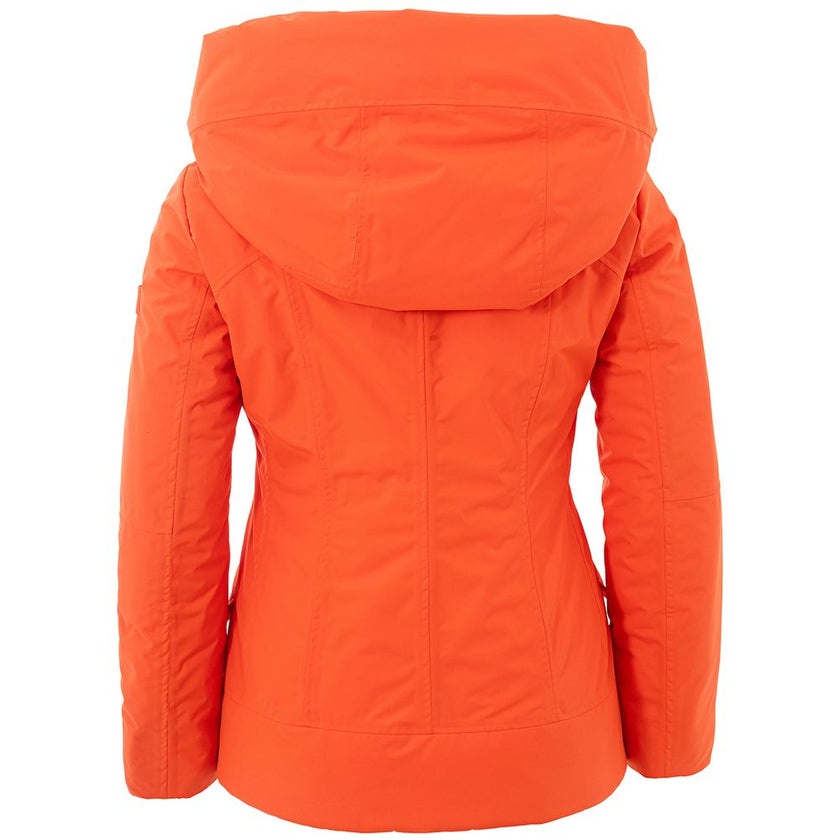 Peuterey Elegant Orange Polyester Jacket for Women Peuterey