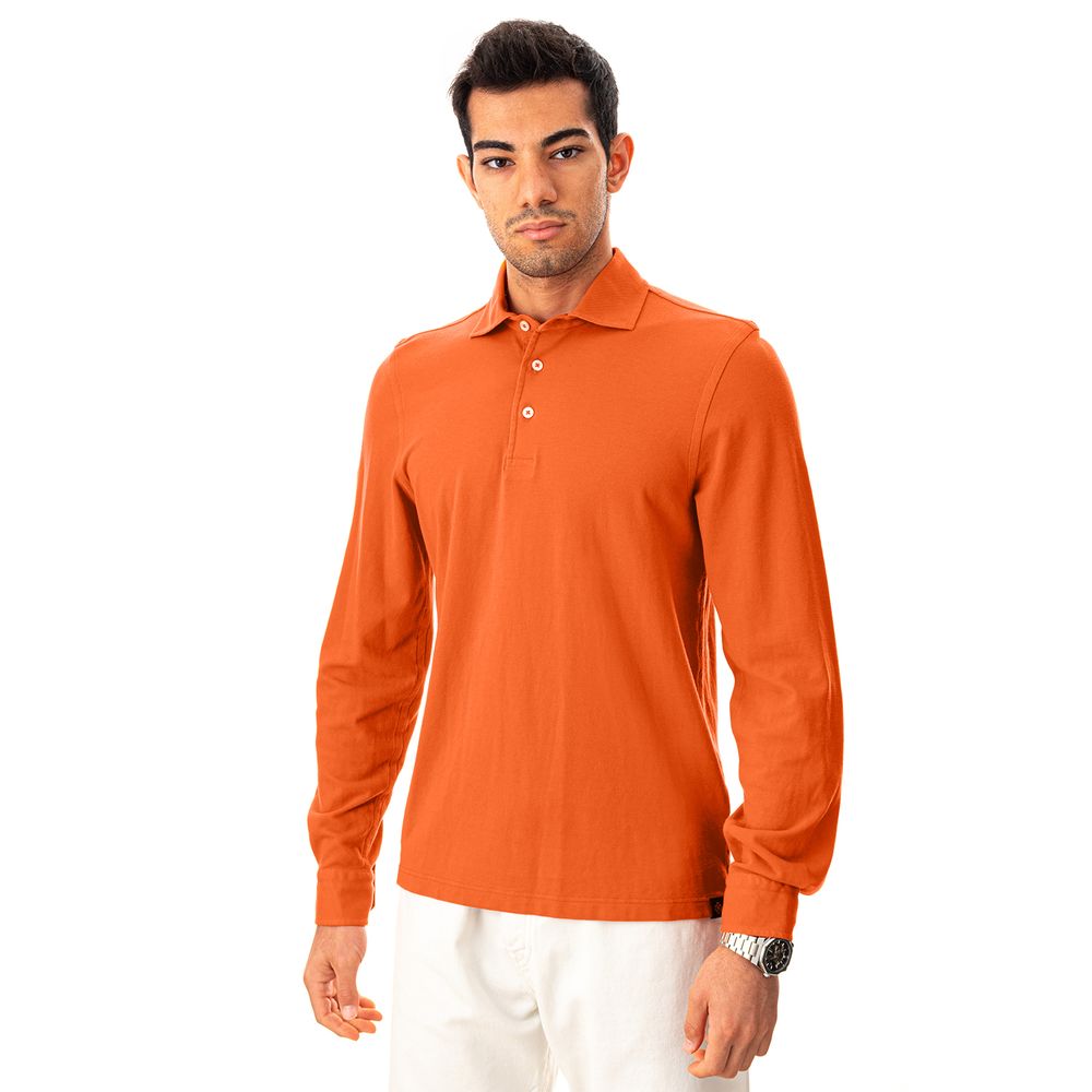 Gran Sasso Elegant Orange Cotton Polo for Men Gran Sasso