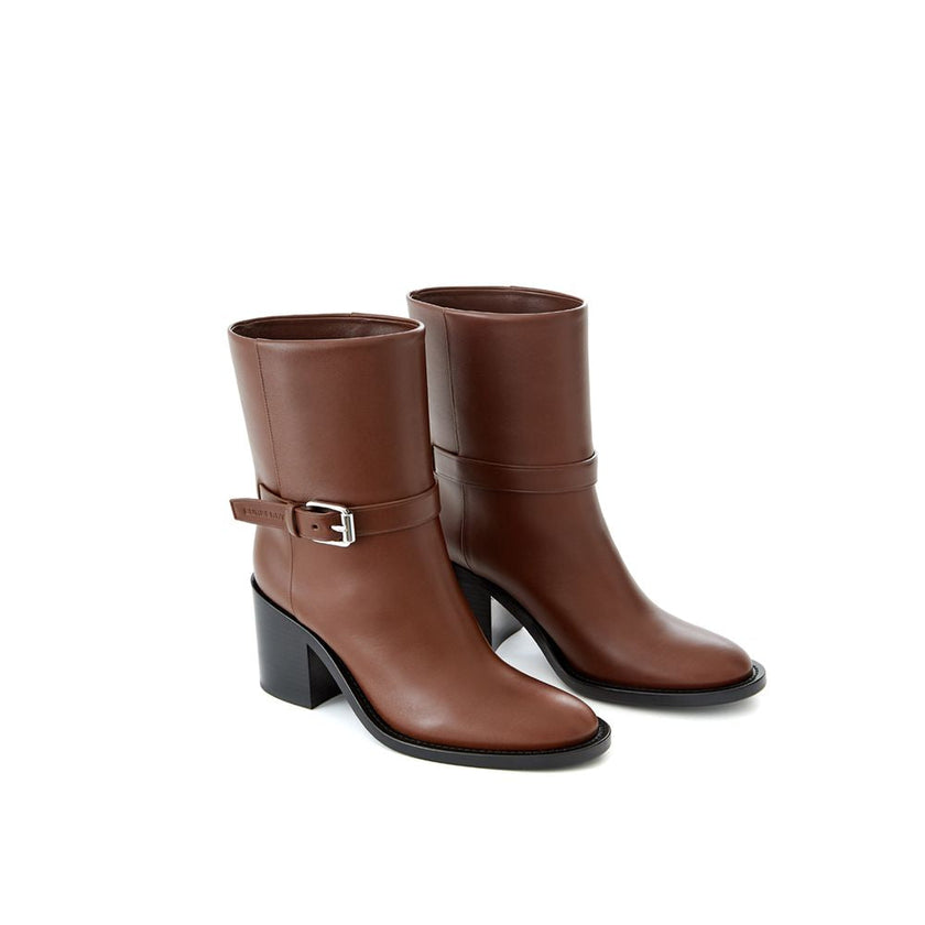 Burberry Brown Leather Ankle Boots Burberry
