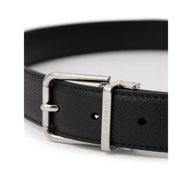 Dolce & Gabbana Black Leather Belt Dolce & Gabbana