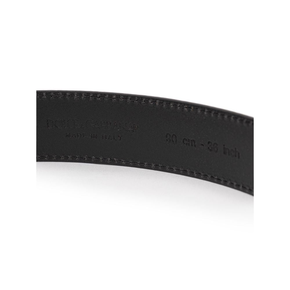 Dolce & Gabbana Black Leather Belt Dolce & Gabbana