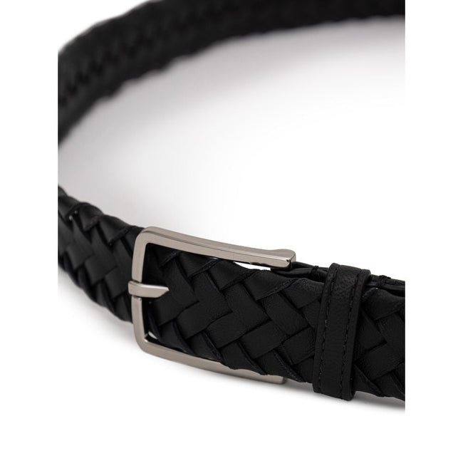 Bottega Veneta Black Leather Belt Bottega Veneta