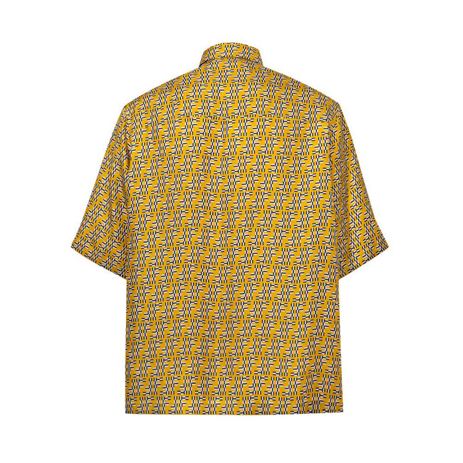 Fendi Yellow Silk Shortsleeve Fendi
