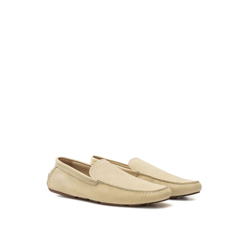 Bally Beige Leather Moccassin Bally