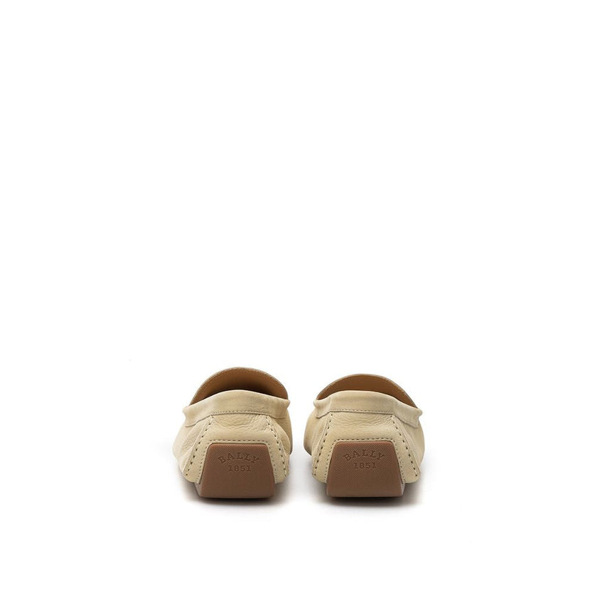 Bally Beige Leather Moccassin Bally