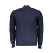 Harmont & Blaine Chic Half-Zip Blue Sweater with Embroidery Detail Harmont & Blaine