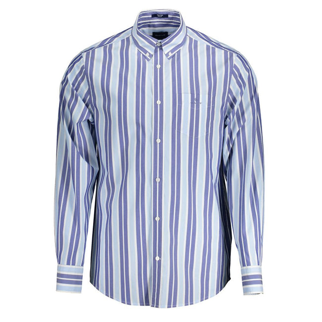 Gant Light Blue Cotton Men Shirt Gant